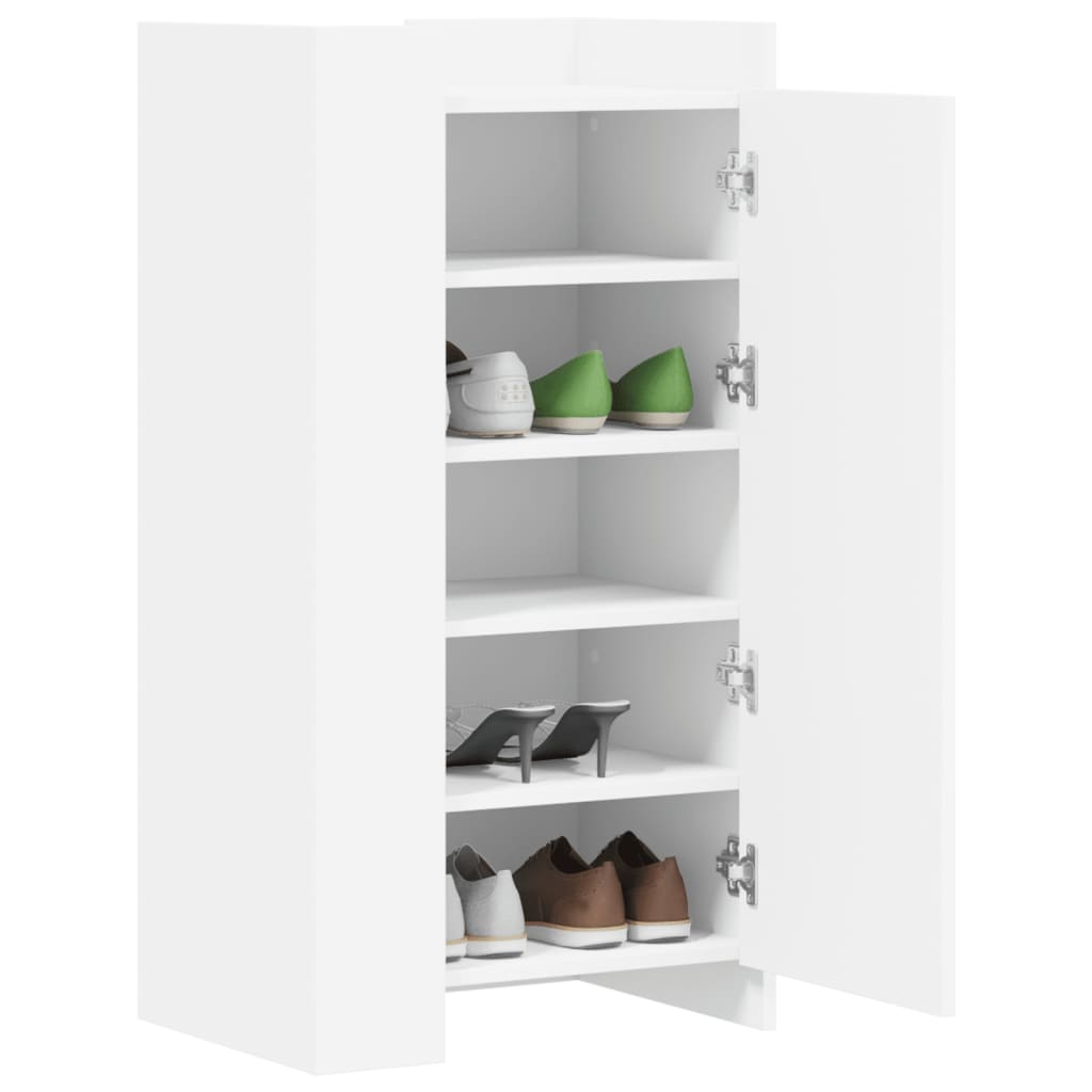 Armoire à chaussures blanc 52x37,5x100 cm bois d'ingénierie - XIOS