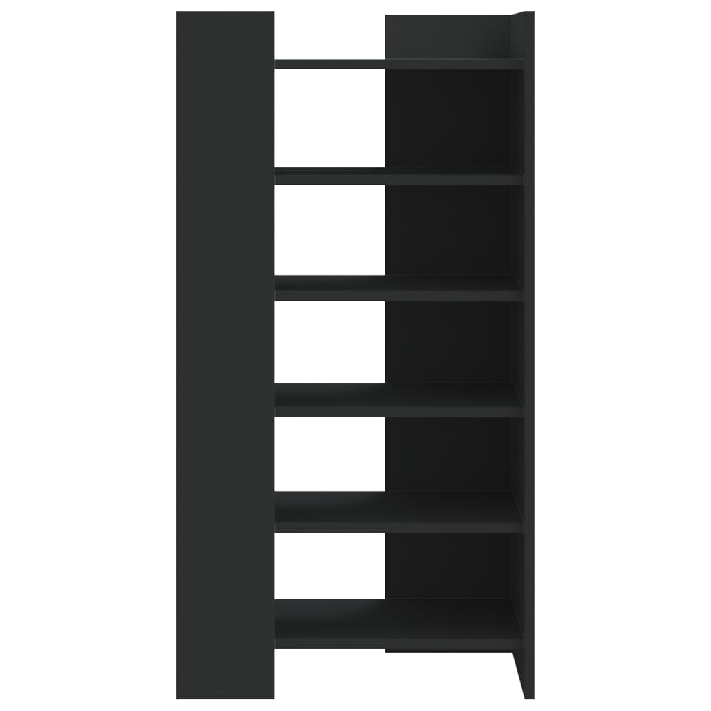 Armoire à chaussures noir 52x37,5x100 cm bois d'ingénierie - XIOS
