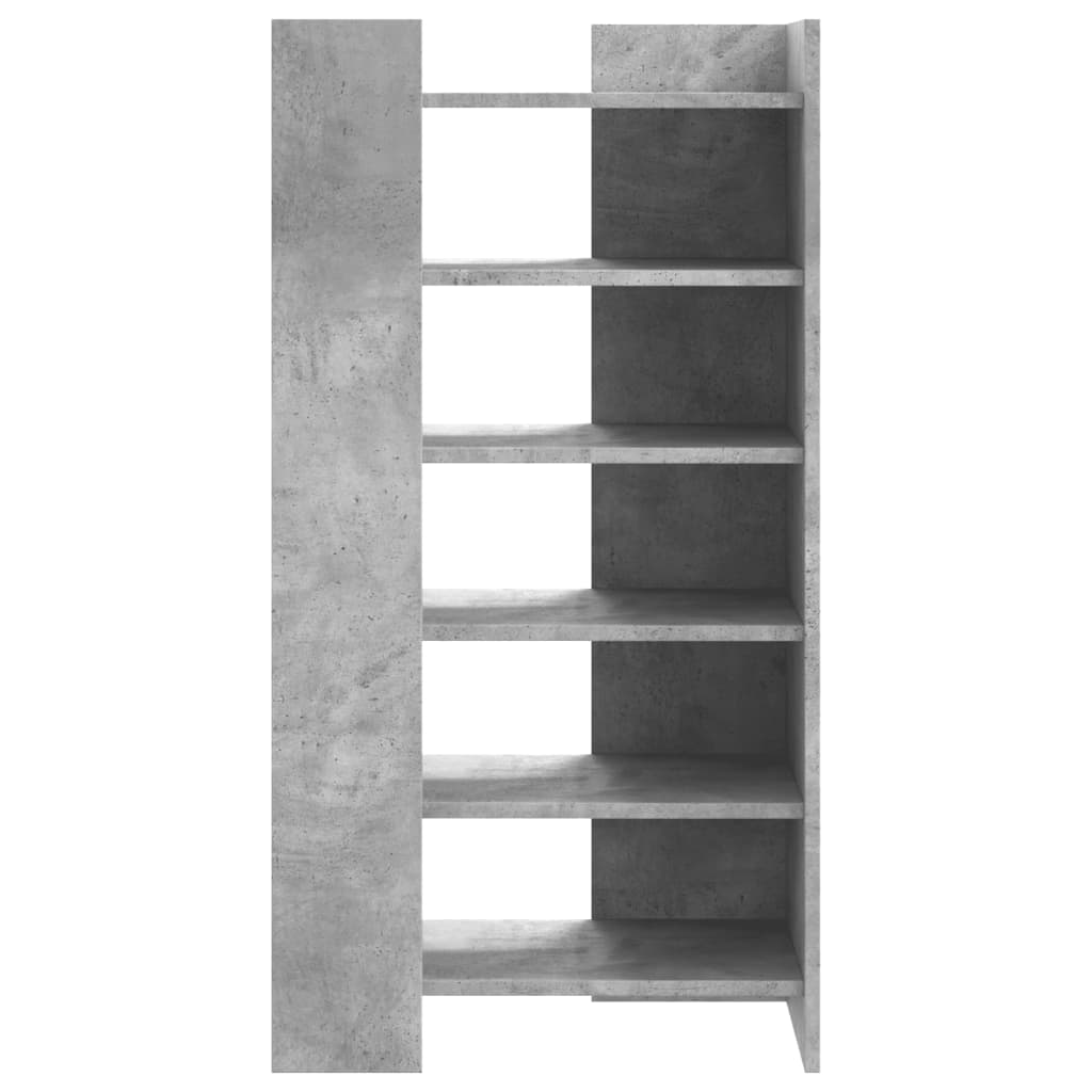 Armoire à chaussures gris béton 52x37,5x100cm bois d'ingénierie - XIOS