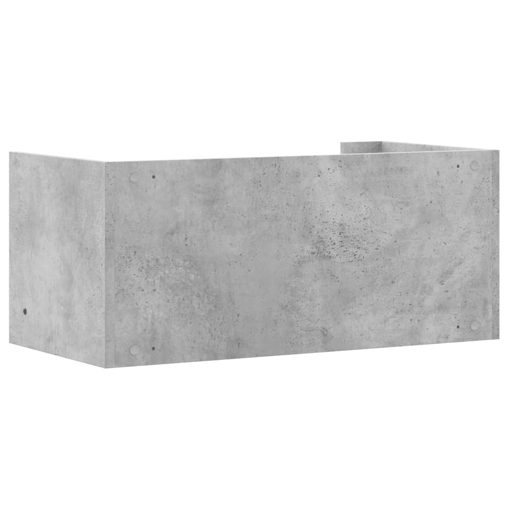 Étagère murale gris béton 70,5x35x30,5 cm bois d'ingénierie - XIOS