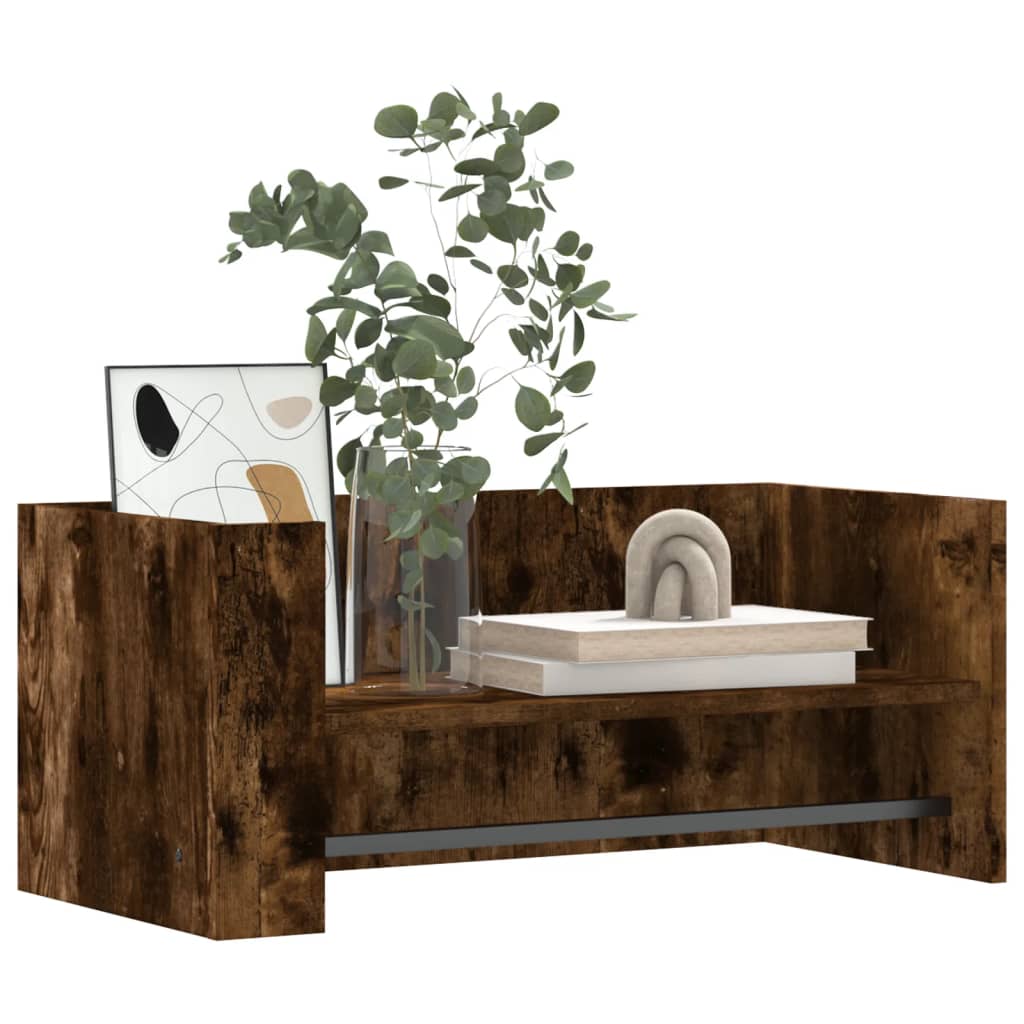 Étagère murale chêne fumé 70,5x35x30,5 cm bois d'ingénierie - XIOS