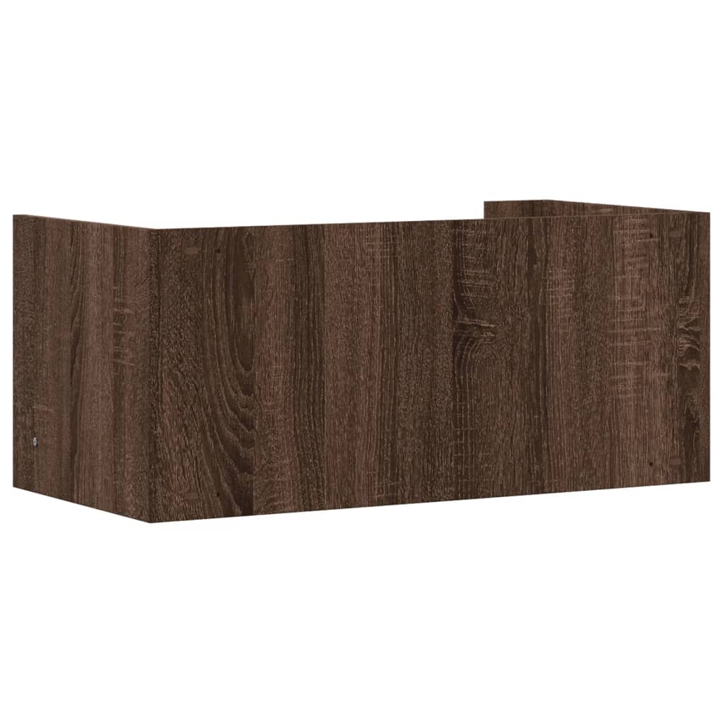 Étagère murale chêne marron 70,5x35x30,5 cm bois d'ingénierie - XIOS