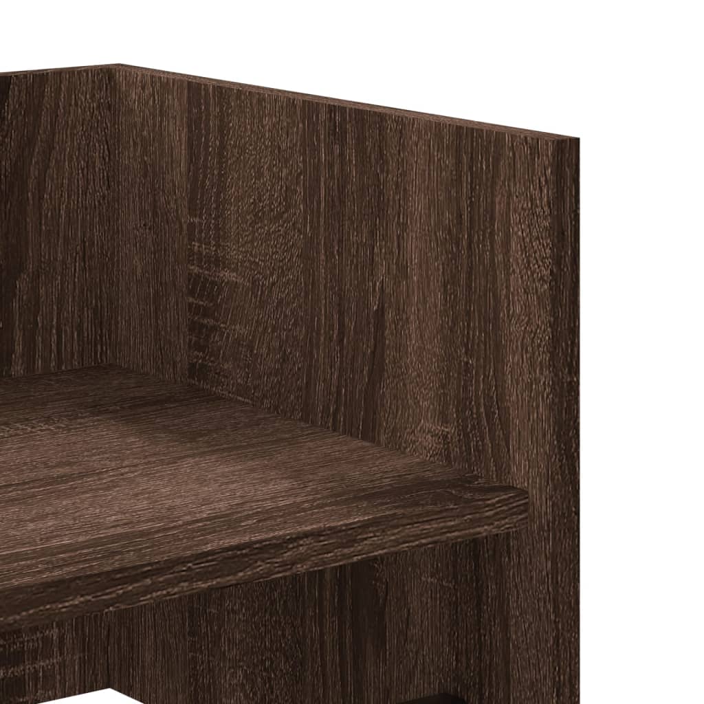 Étagère murale chêne marron 70,5x35x30,5 cm bois d'ingénierie - XIOS