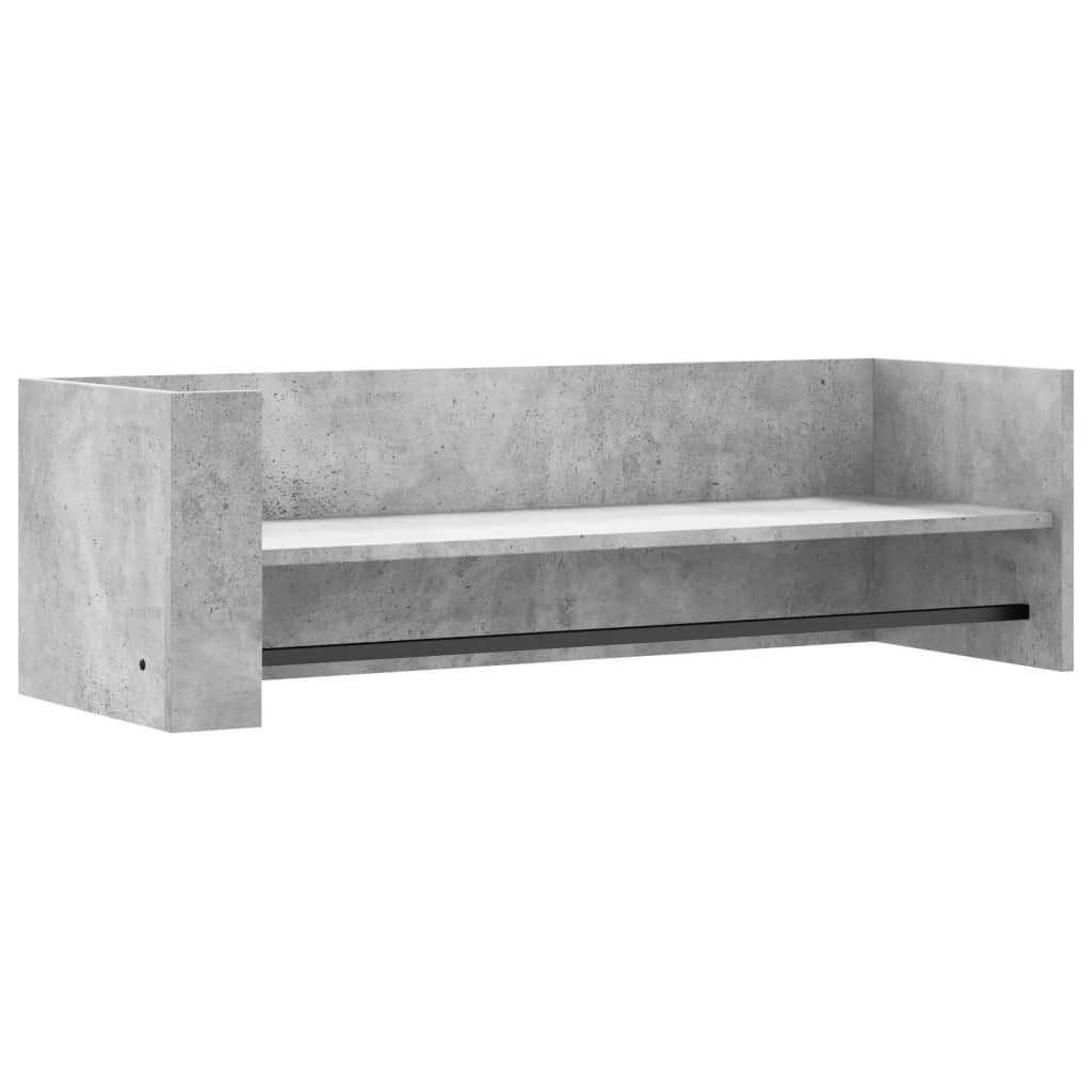 Étagère murale gris béton 100x35x30,5 cm bois d'ingénierie - XIOS