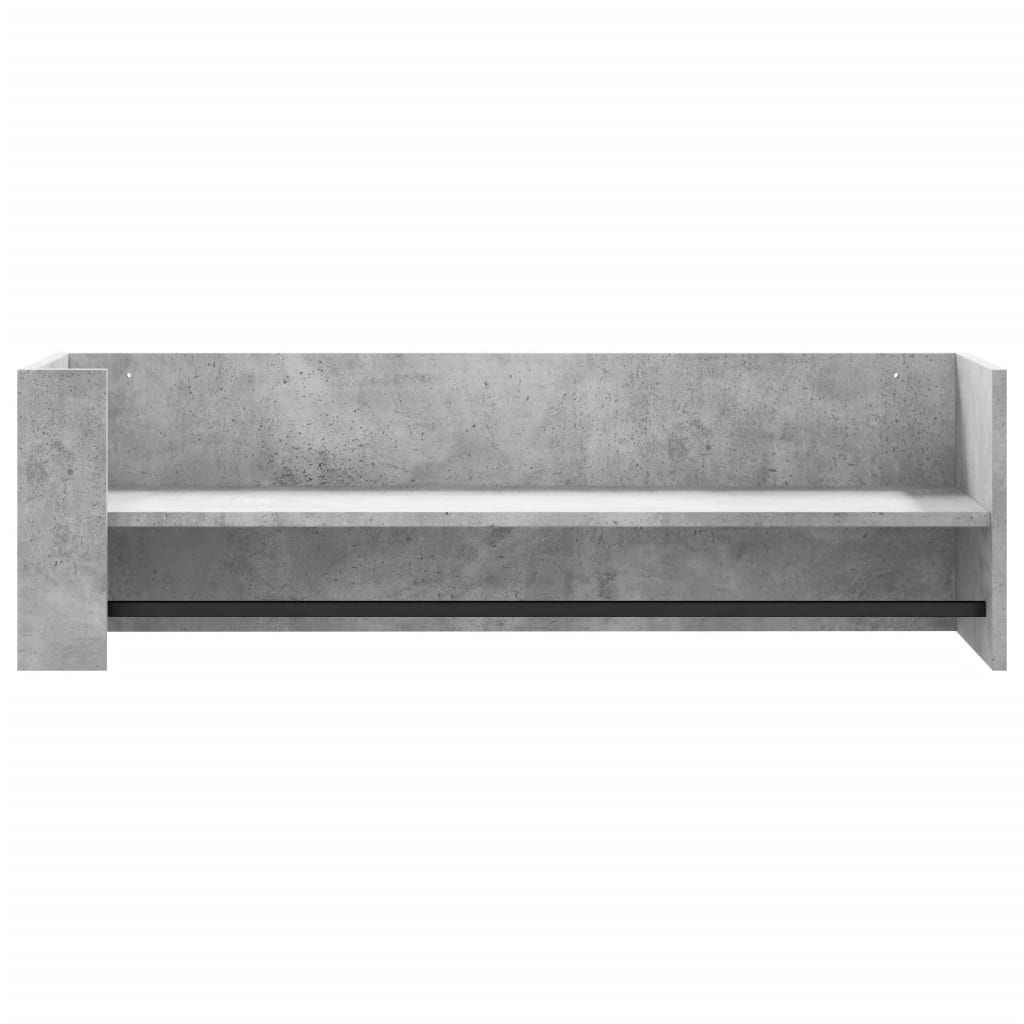 Étagère murale gris béton 100x35x30,5 cm bois d'ingénierie - XIOS