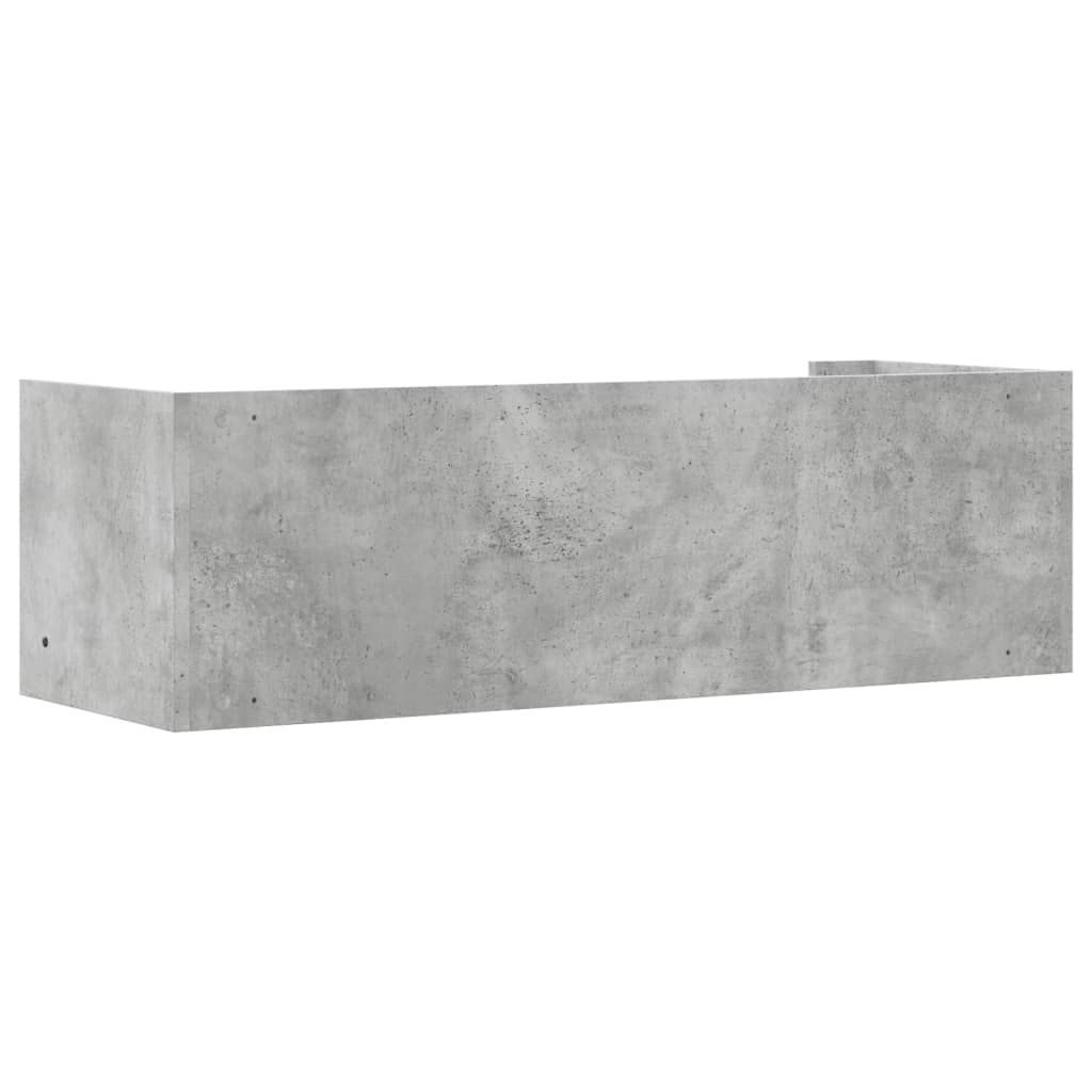 Étagère murale gris béton 100x35x30,5 cm bois d'ingénierie - XIOS
