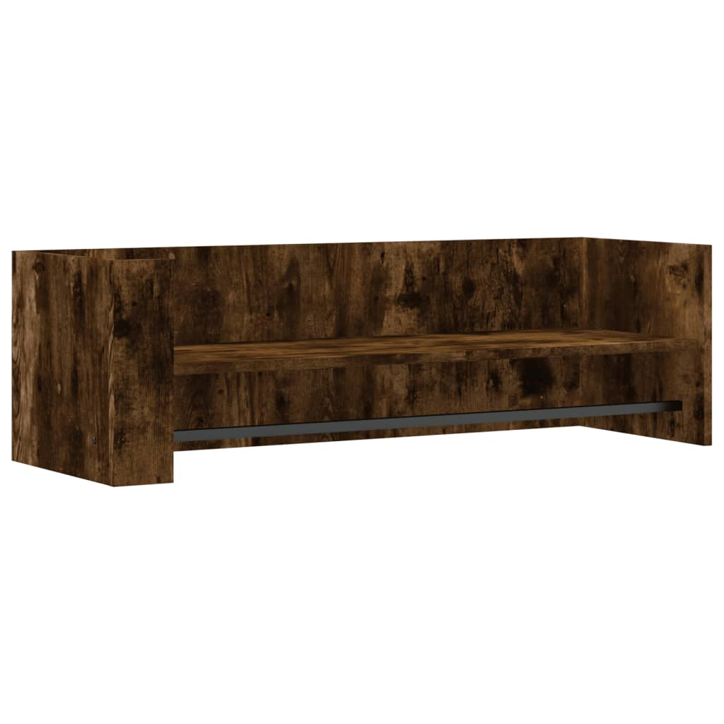 Étagère murale chêne fumé 100x35x30,5 cm bois d'ingénierie - XIOS