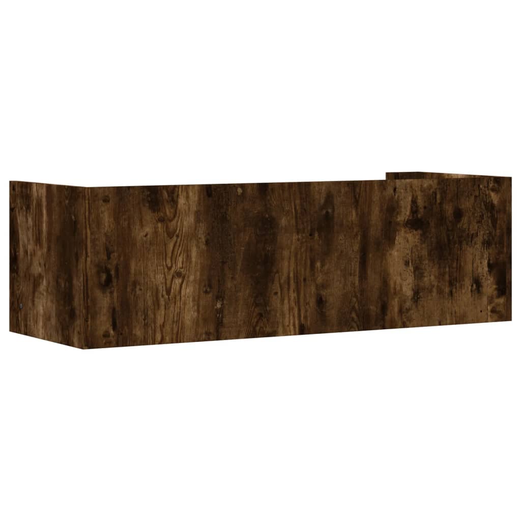 Étagère murale chêne fumé 100x35x30,5 cm bois d'ingénierie - XIOS
