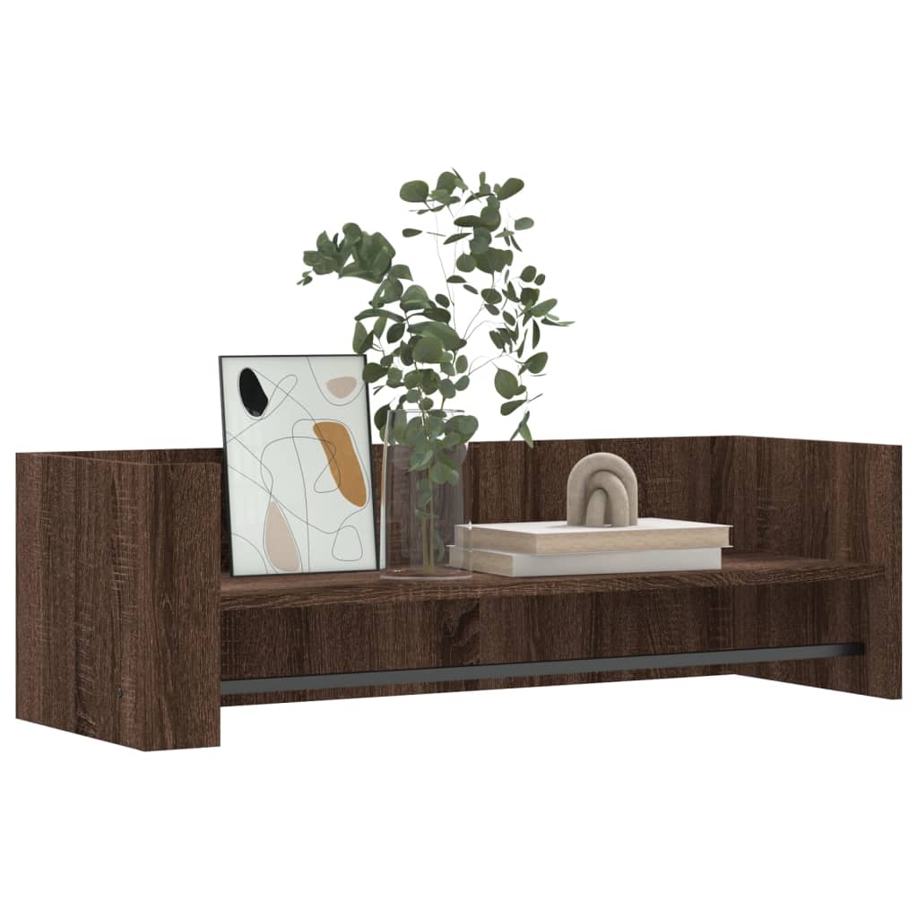 Étagère murale chêne marron 100x35x30,5 cm bois d'ingénierie - XIOS