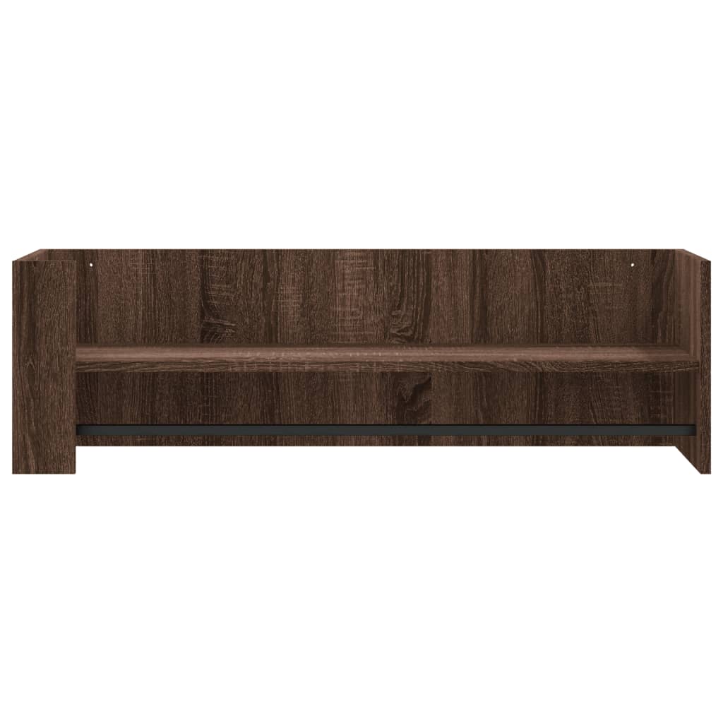 Étagère murale chêne marron 100x35x30,5 cm bois d'ingénierie - XIOS