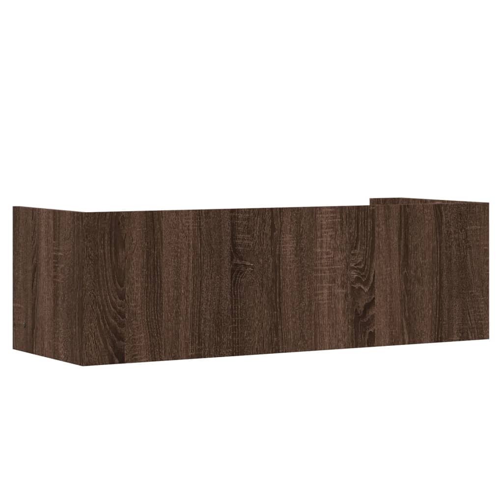 Étagère murale chêne marron 100x35x30,5 cm bois d'ingénierie - XIOS