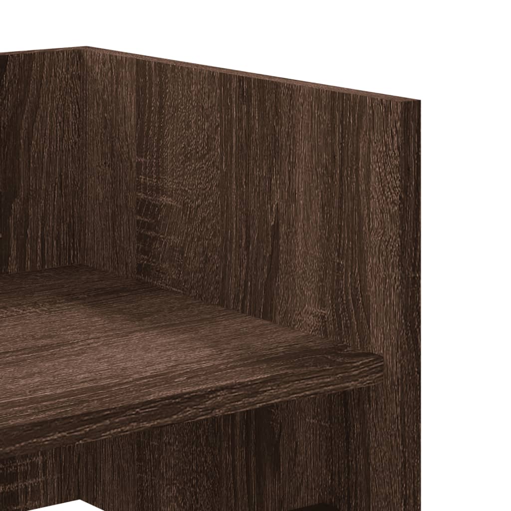 Étagère murale chêne marron 100x35x30,5 cm bois d'ingénierie - XIOS
