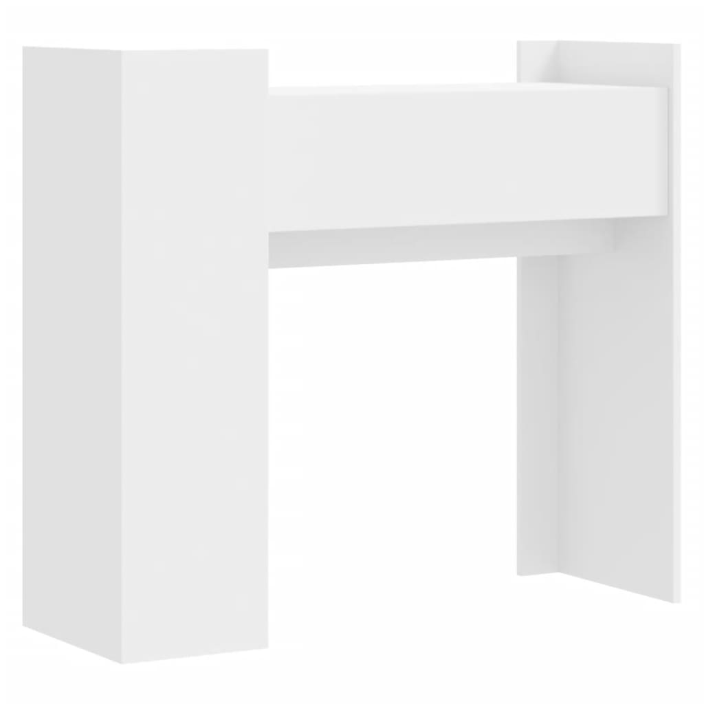 Table console blanc 100x35x90 cm bois d’ingénierie - XIOS