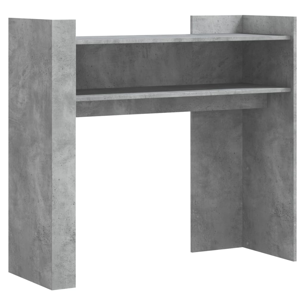 Table console gris béton 100x35x90 cm bois d'ingénierie - XIOS