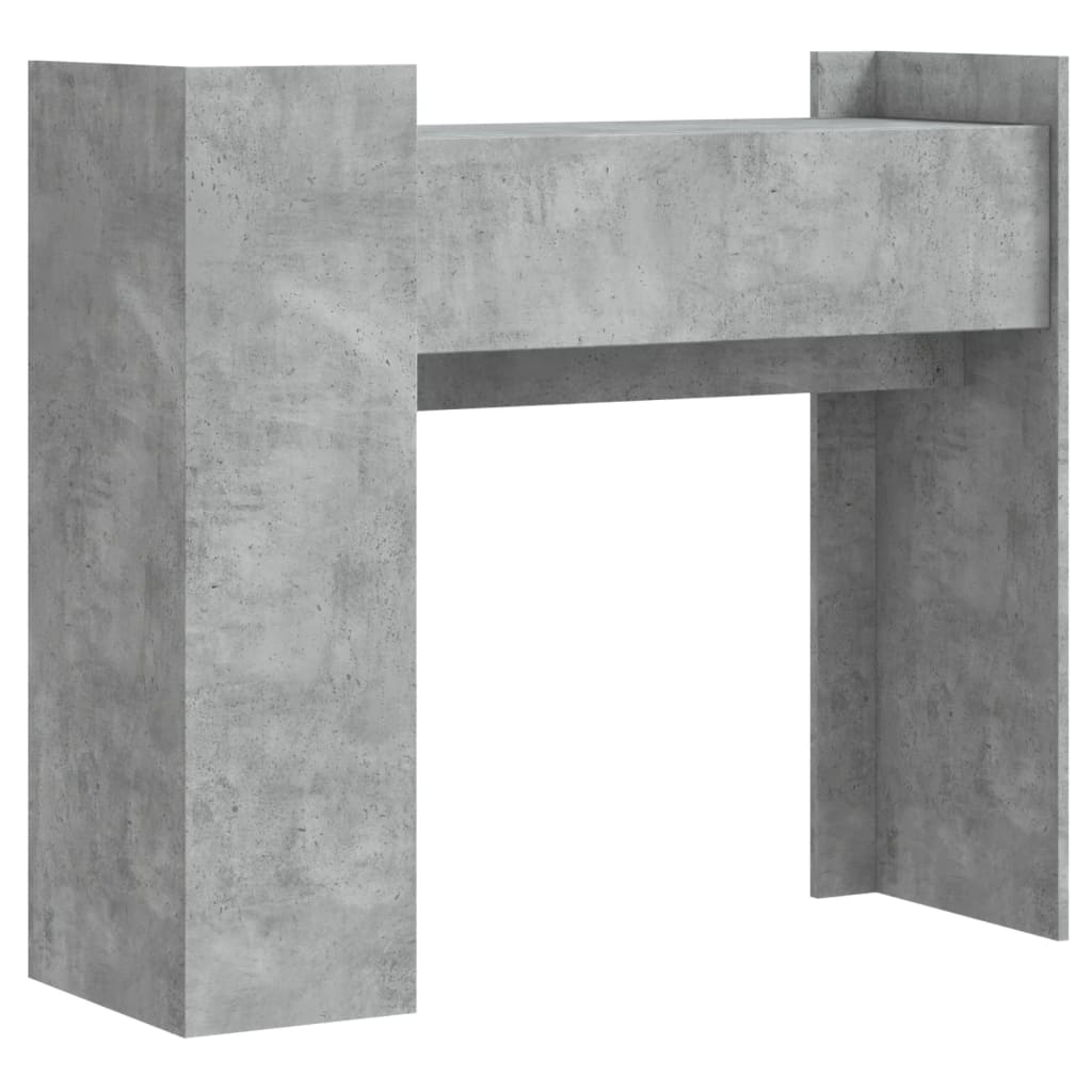 Table console gris béton 100x35x90 cm bois d'ingénierie - XIOS