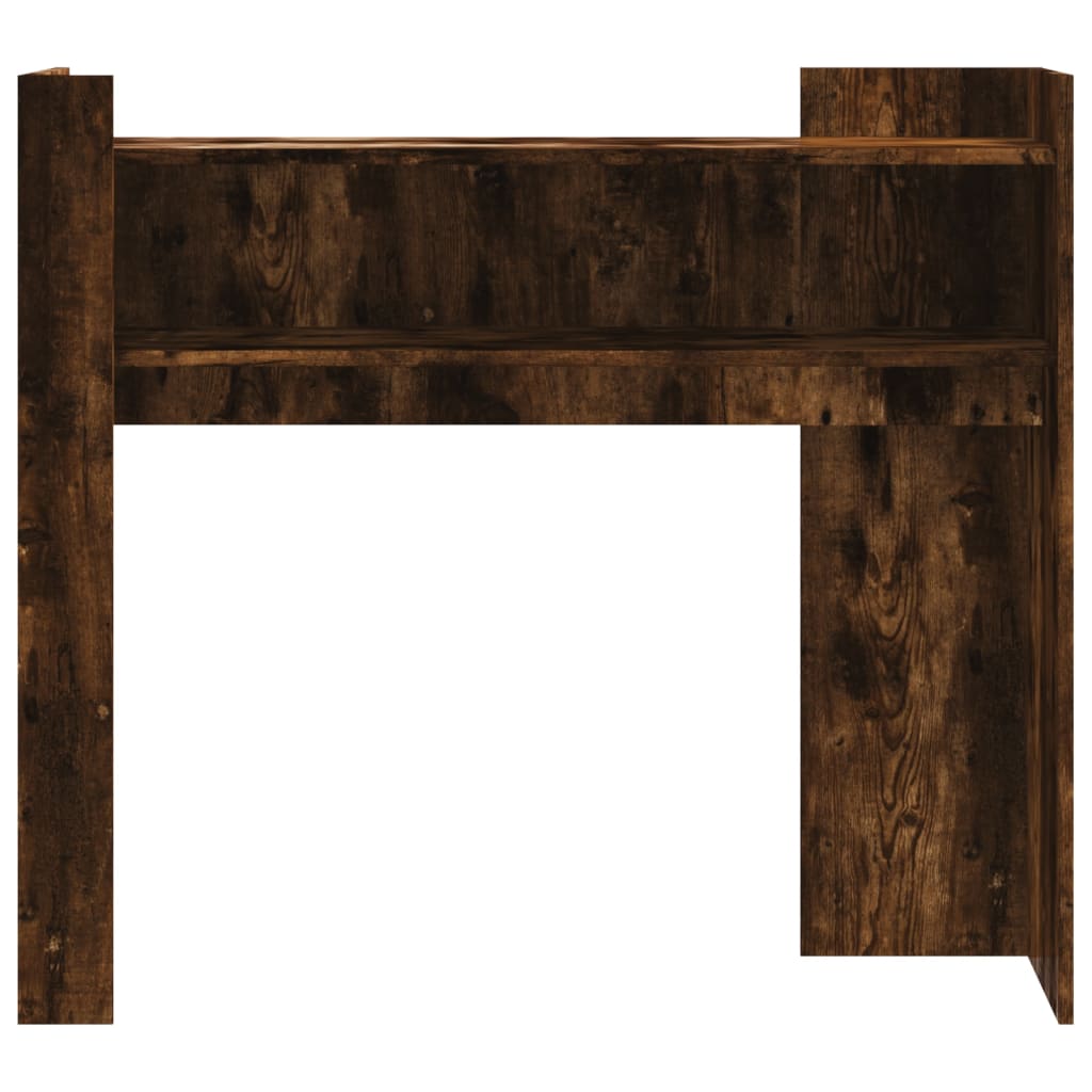 Table console chêne fumé 100x35x90 cm bois d'ingénierie - XIOS