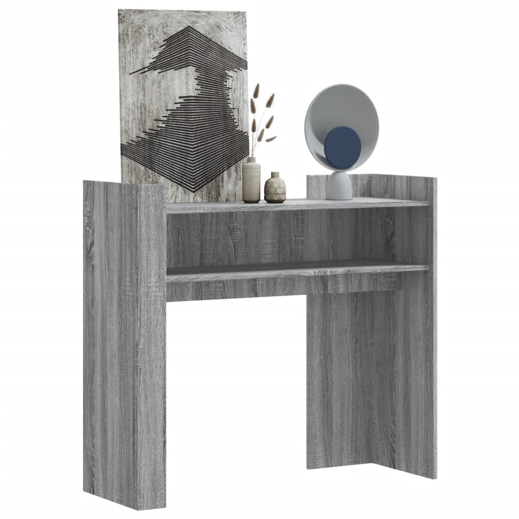 Table console sonoma gris 100x35x90 cm bois d'ingénierie - XIOS