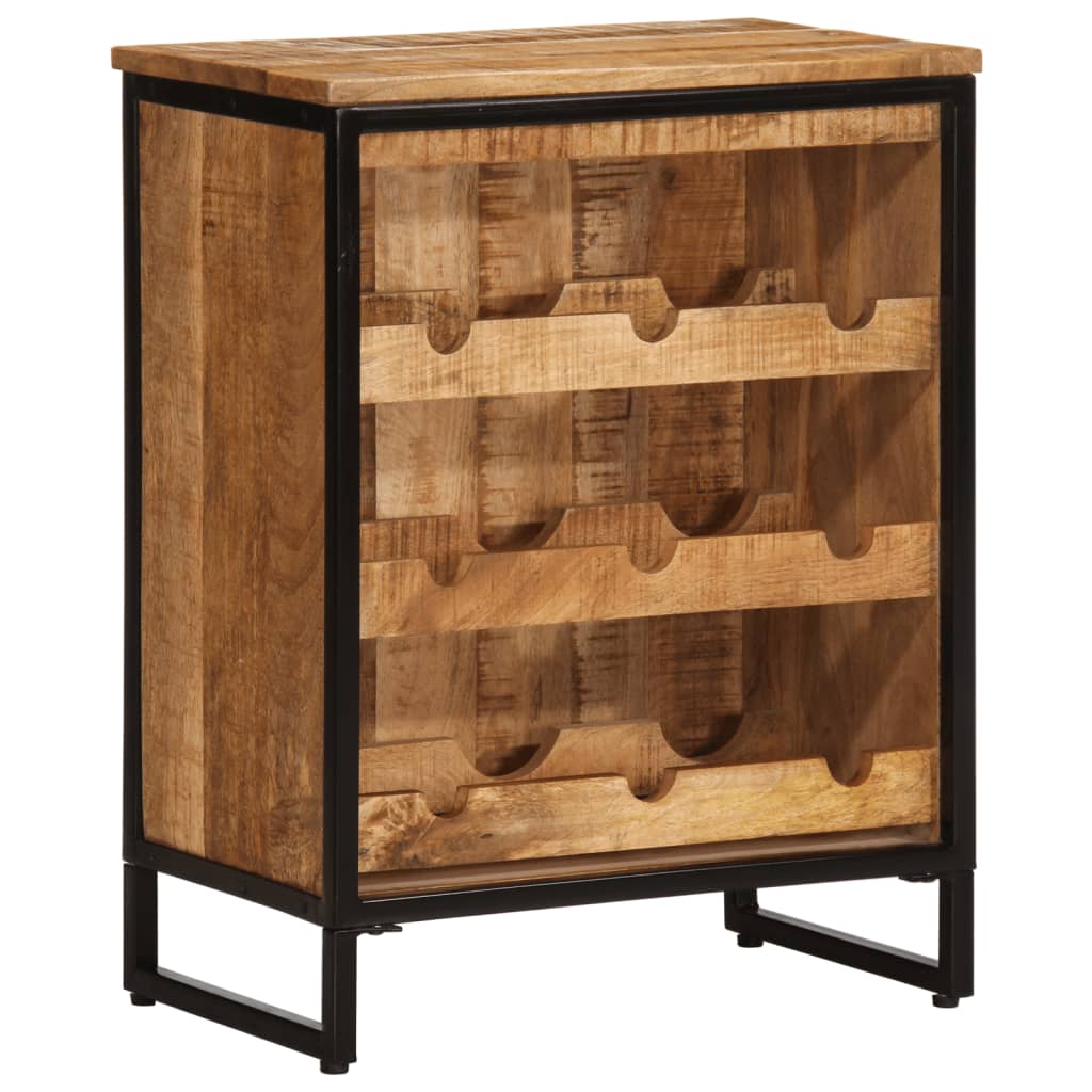 Casier à vin pour 9 bouteilles bois massif de manguier - XIOS