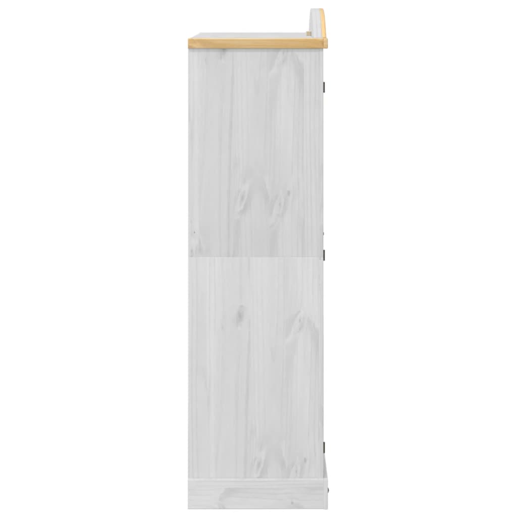 Garde-robe Corona blanc 102x52x186 cm bois de pin massif - XIOS