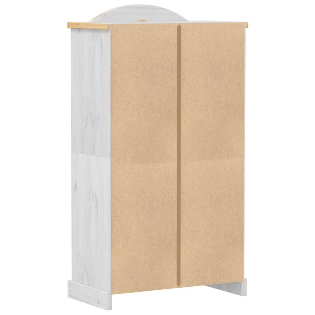 Garde-robe Corona blanc 102x52x186 cm bois de pin massif - XIOS