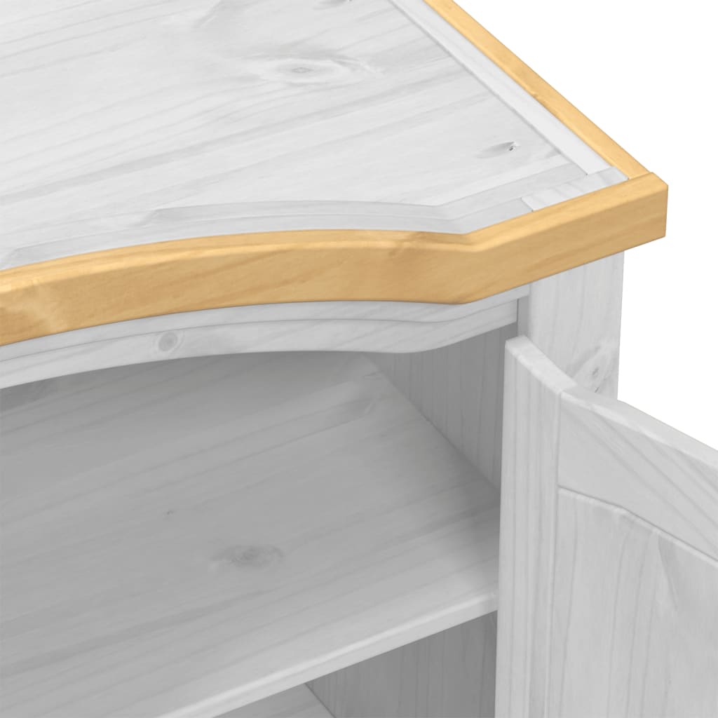 Garde-robe Corona blanc 102x52x186 cm bois de pin massif - XIOS