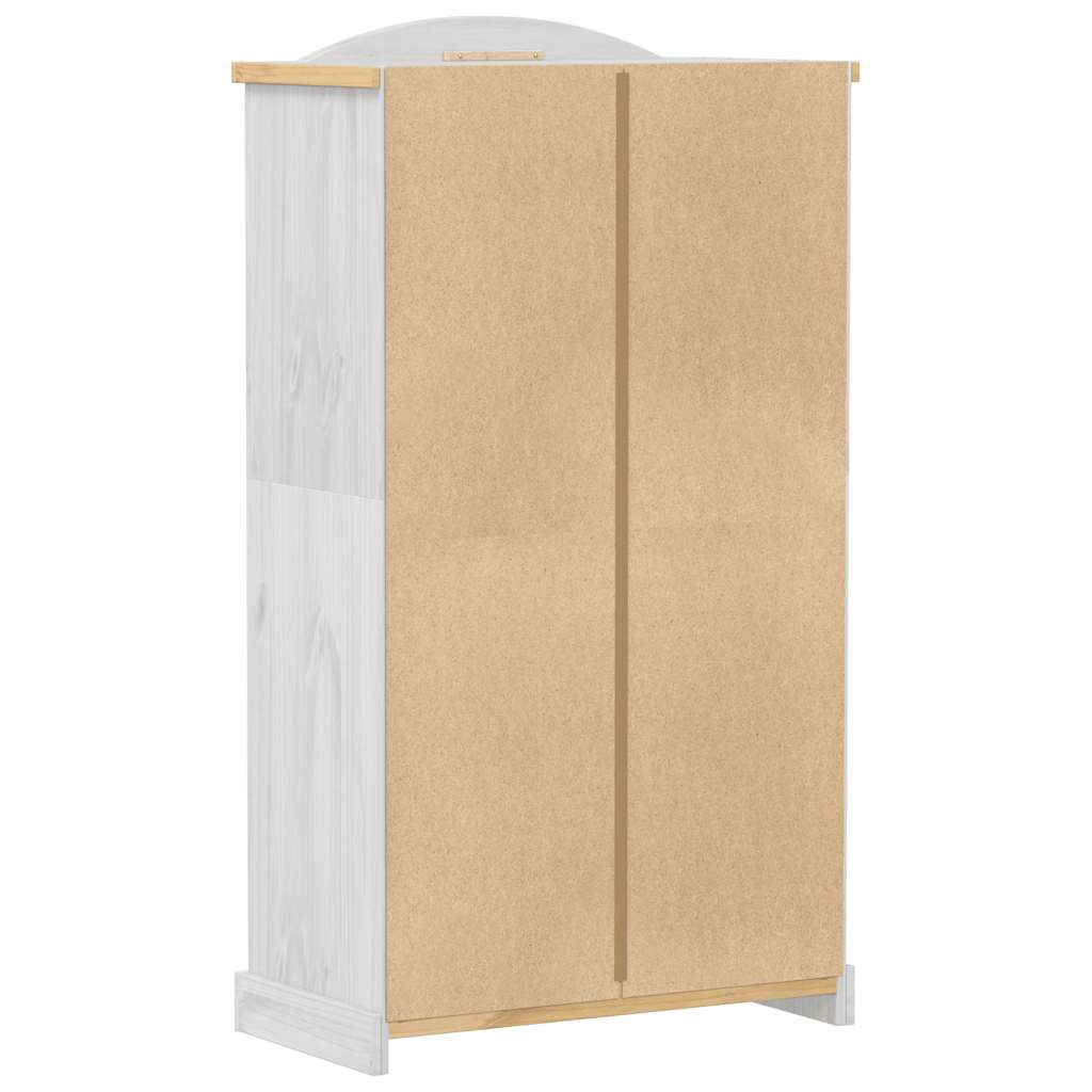 Garde-robe Corona blanc 102x52x186 cm bois de pin massif - XIOS
