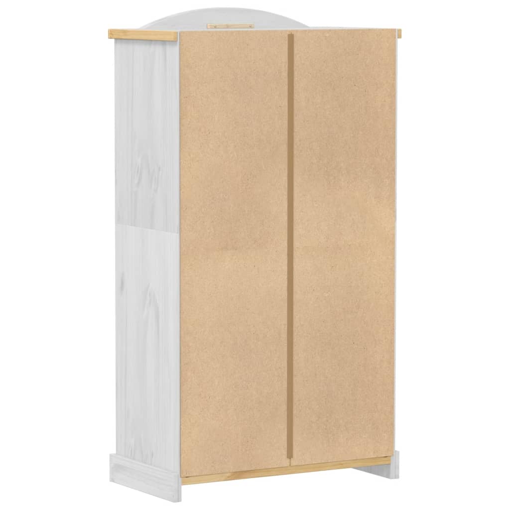 Garde-robe Corona blanc 102x52x186 cm bois de pin massif - XIOS