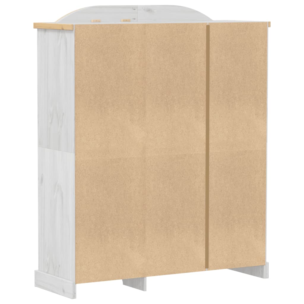 Garde-robe Corona blanc 151,5x52x186 cm bois de pin massif - XIOS