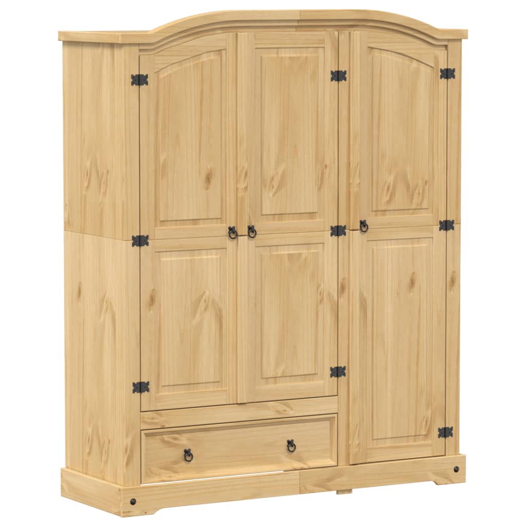 Garde-robe Corona 151,5x52x186 cm bois de pin massif - XIOS