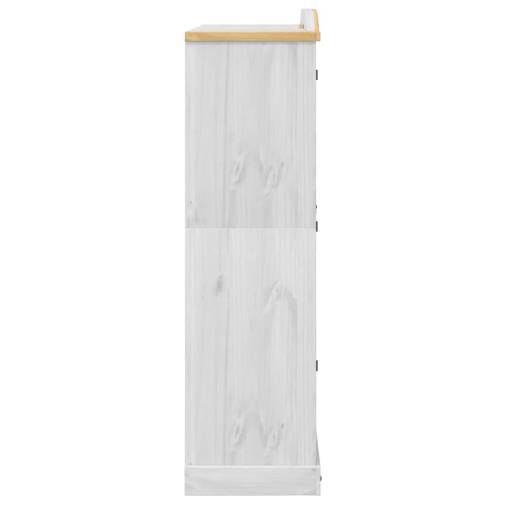 Garde-robe Corona blanc 151,5x52x186 cm bois de pin massif - XIOS
