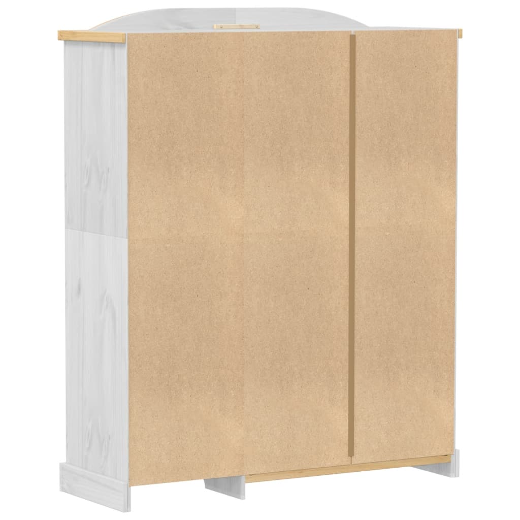 Garde-robe Corona blanc 151,5x52x186 cm bois de pin massif - XIOS