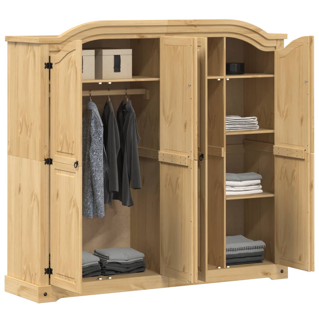 Garde-robe Corona 194x52x186 cm bois de pin massif - XIOS
