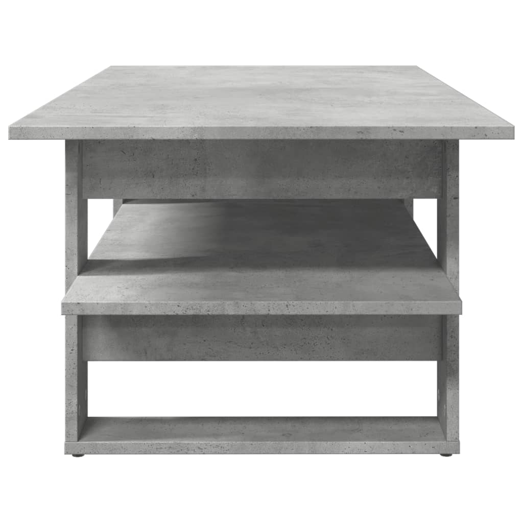 Table basse gris béton 102x55x42 cm bois d'ingénierie - XIOS
