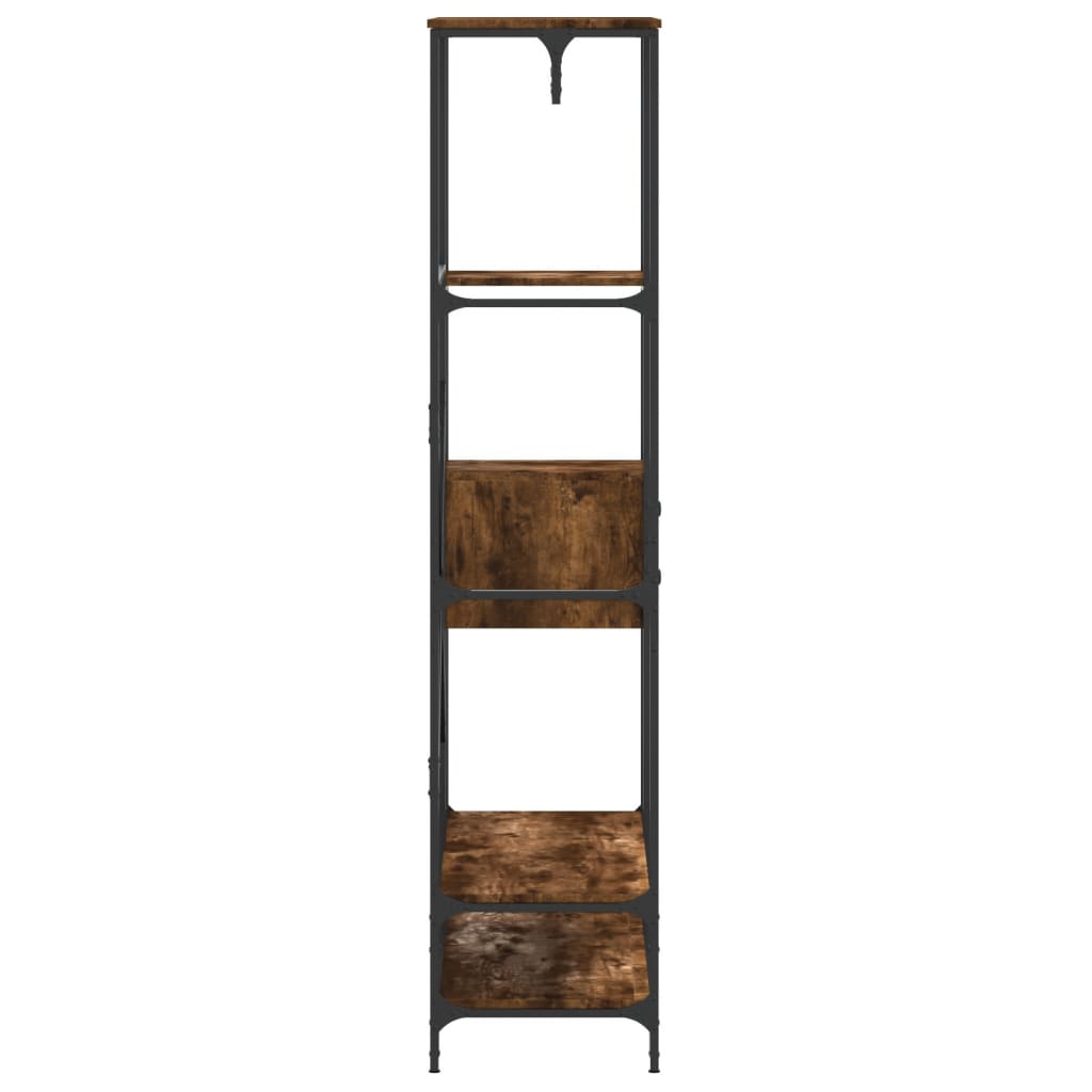 Porte-vêtements avec étagères chêne fumé bois d'ingénierie - XIOS