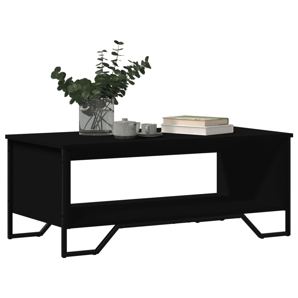 Table basse noir 100x51x40 cm bois d'ingénierie - XIOS