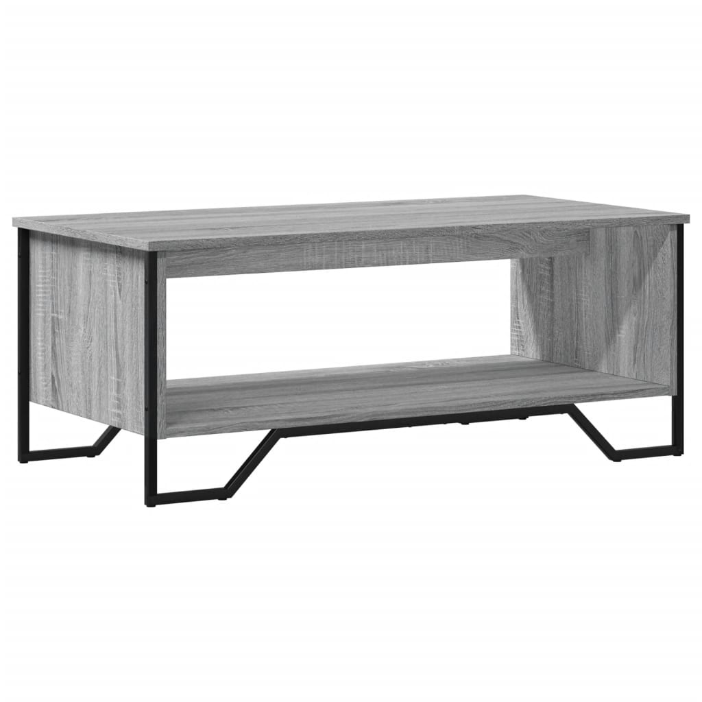 Table basse sonoma gris 100x51x40 cm bois d'ingénierie - XIOS