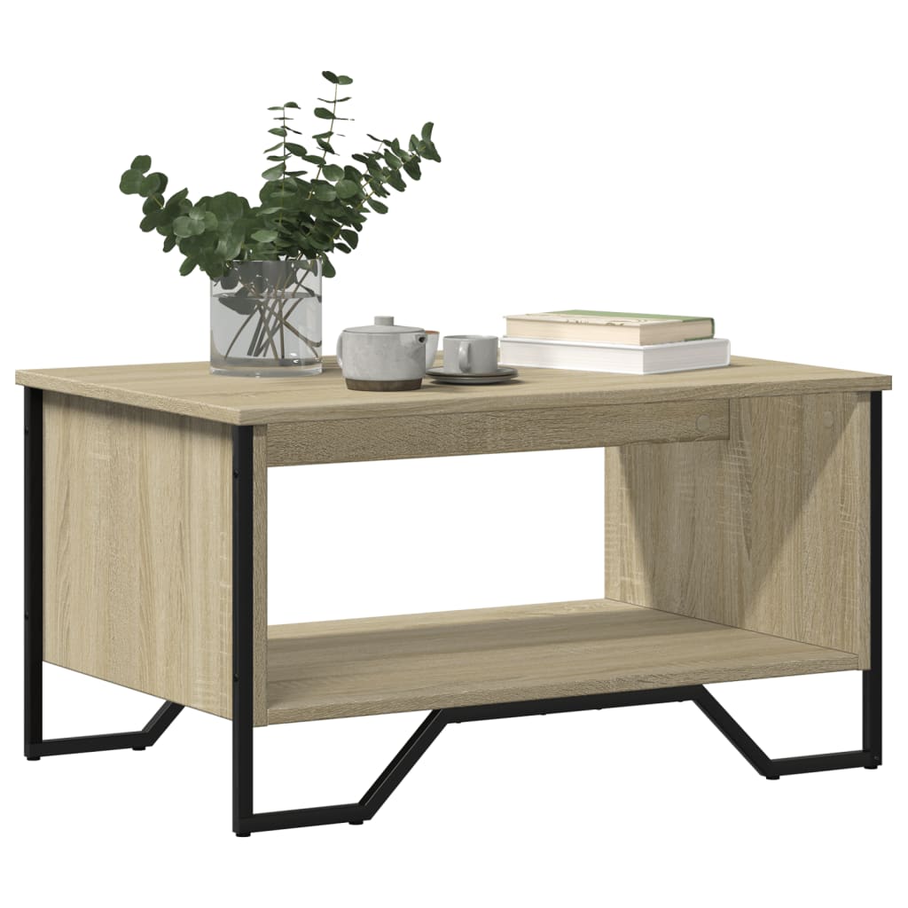 Table basse chêne sonoma 75x51x40 cm bois d'ingénierie - XIOS