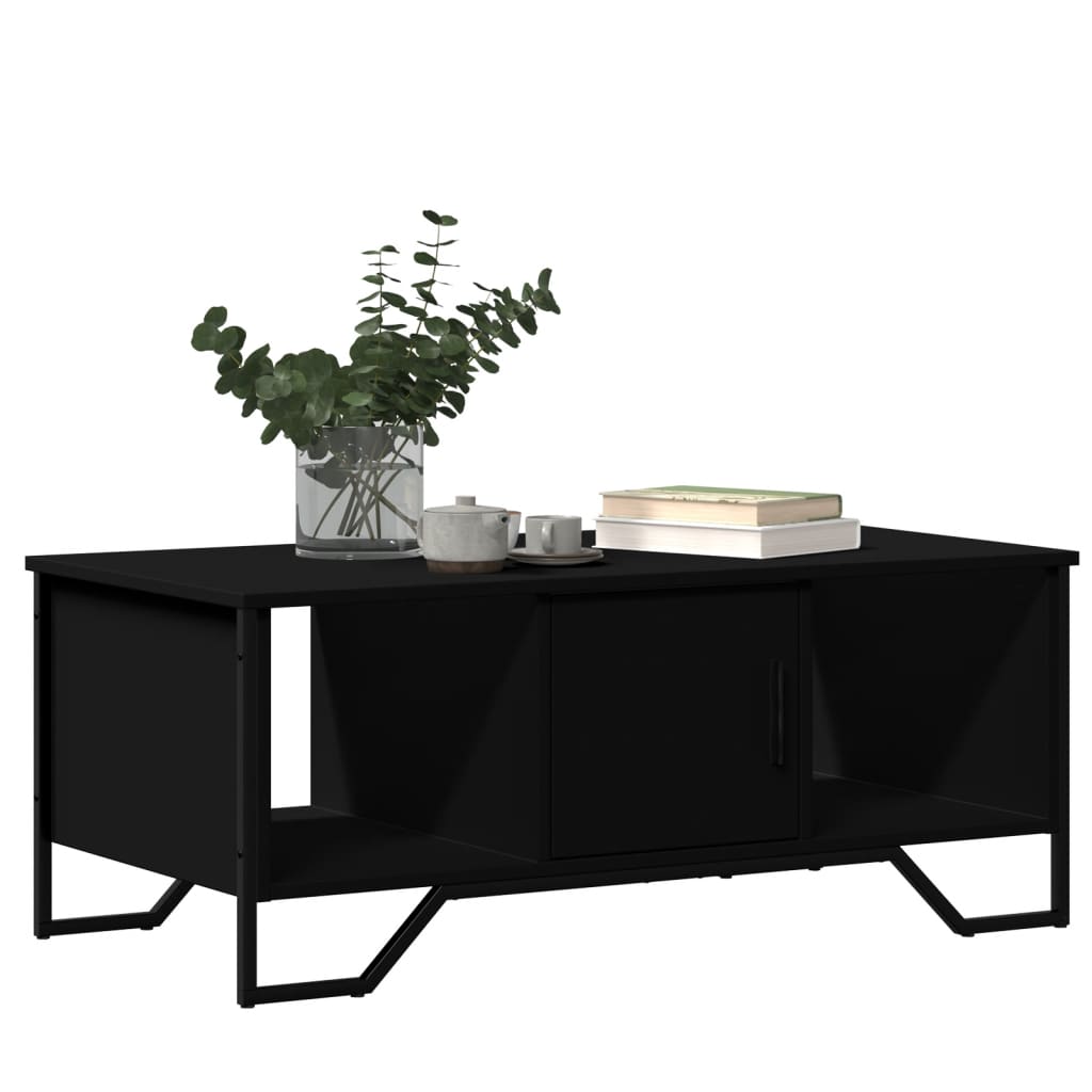 Table basse noir 100x51x40 cm bois d'ingénierie - XIOS