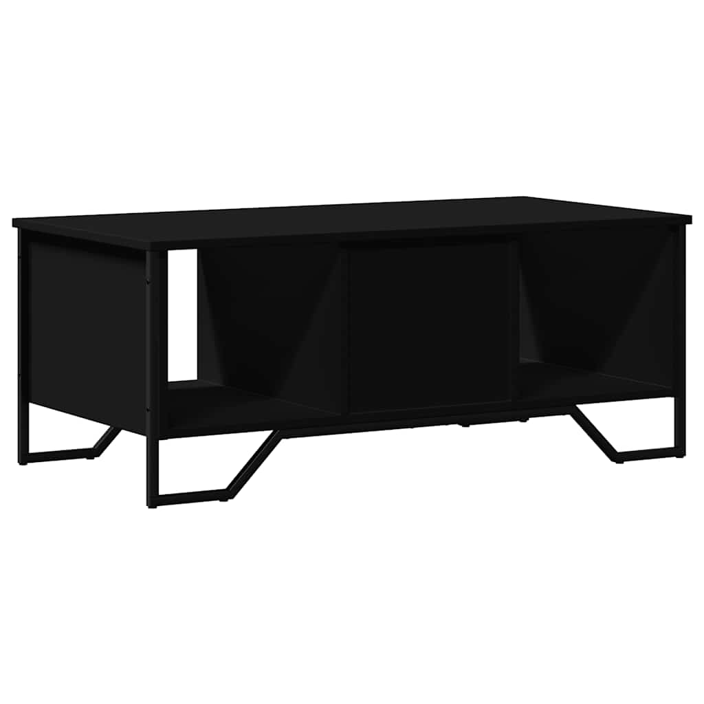 Table basse noir 100x51x40 cm bois d'ingénierie - XIOS