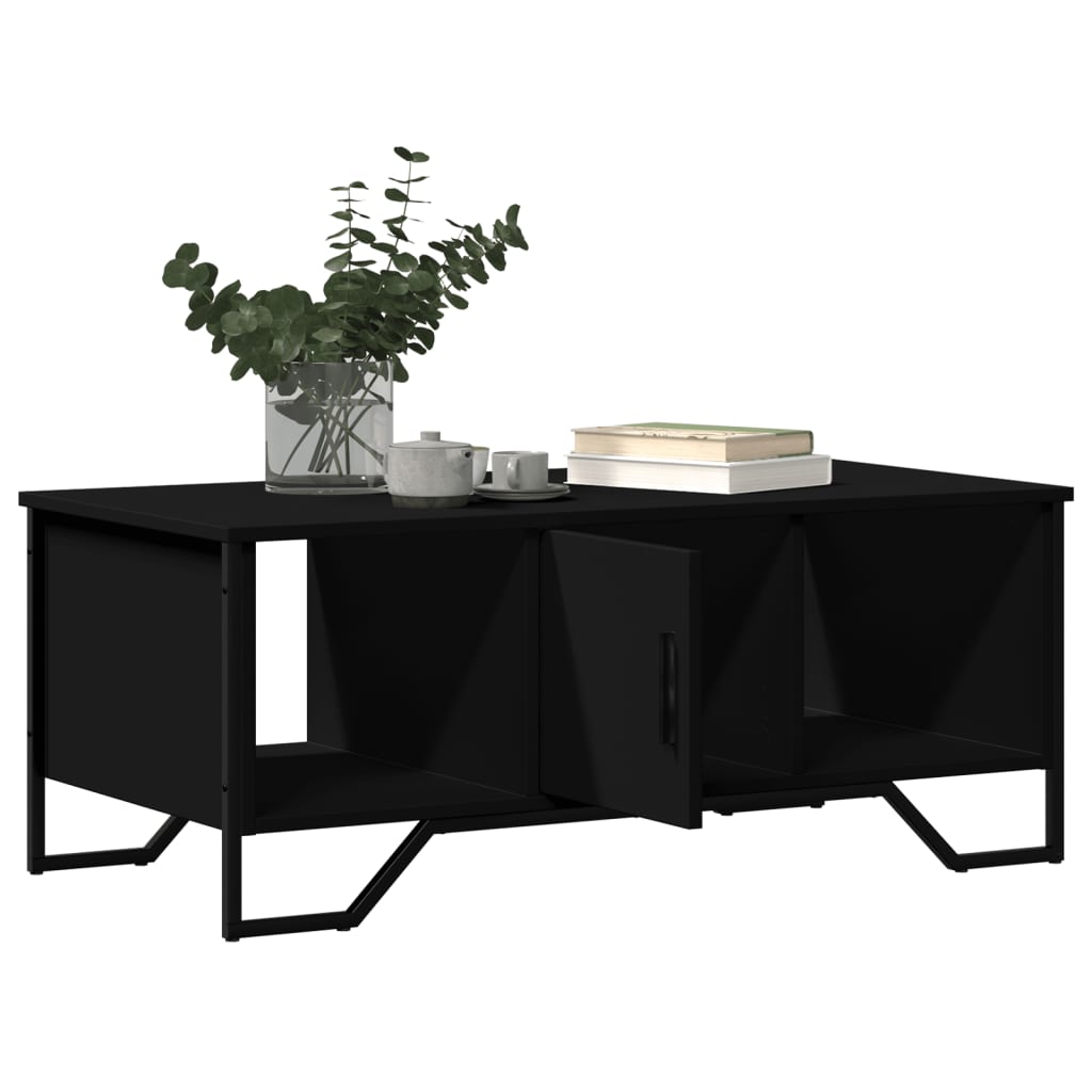 Table basse noir 100x51x40 cm bois d'ingénierie - XIOS