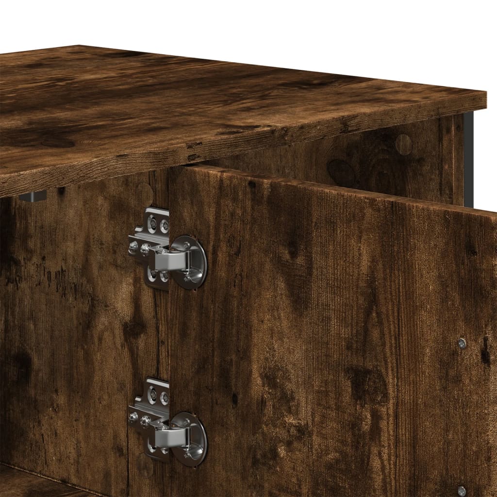 Table basse chêne fumé 100x51x40 cm bois d'ingénierie - XIOS