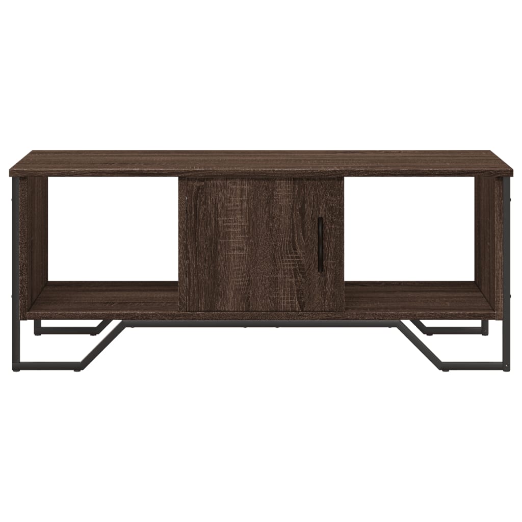 Table basse chêne marron 100x51x40 cm bois d'ingénierie - XIOS