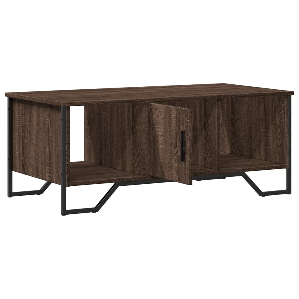 Table basse chêne marron 100x51x40 cm bois d'ingénierie - XIOS