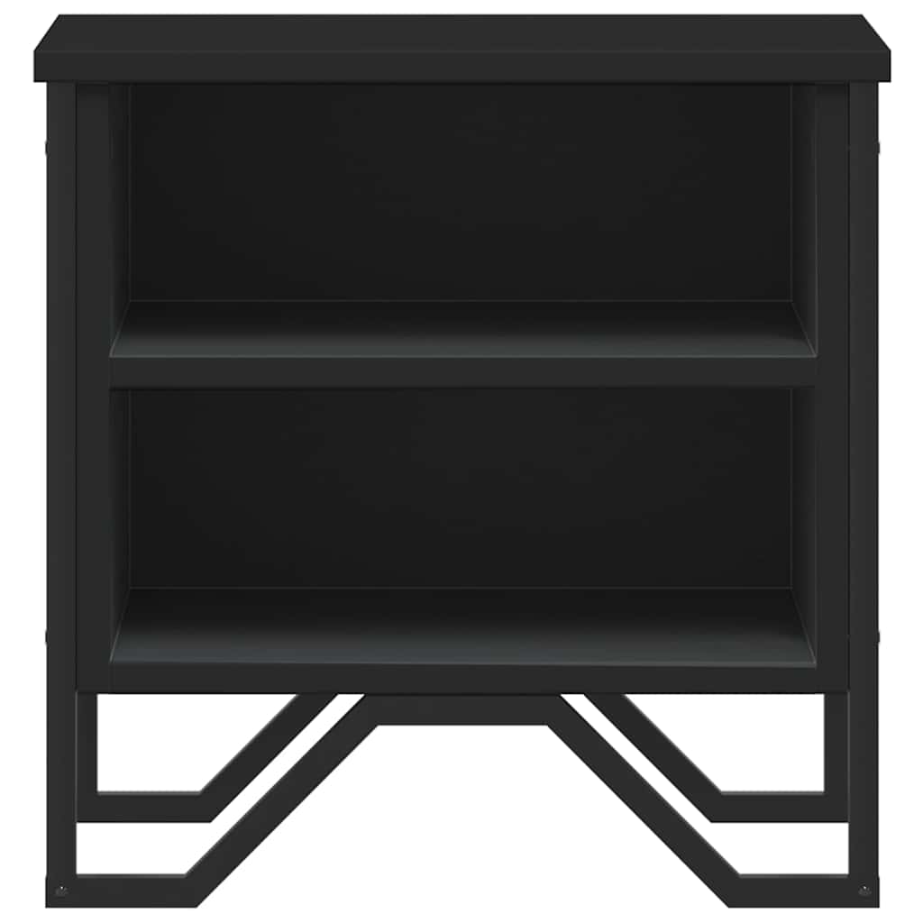 Tables de chevet 2 pcs noir 40x30x40 cm bois d'ingénierie