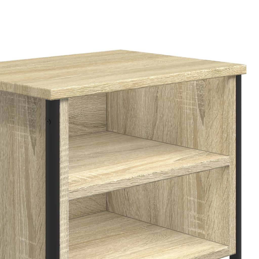 Tables de chevet 2pcs chêne sonoma 40x30x40cm bois d'ingénierie - XIOS