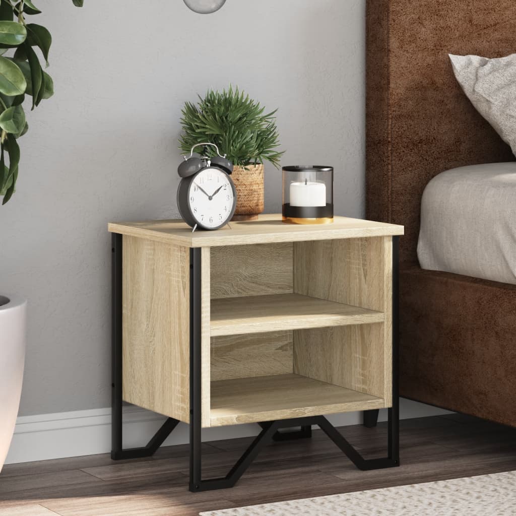 Tables de chevet 2pcs chêne sonoma 40x30x40cm bois d'ingénierie - XIOS