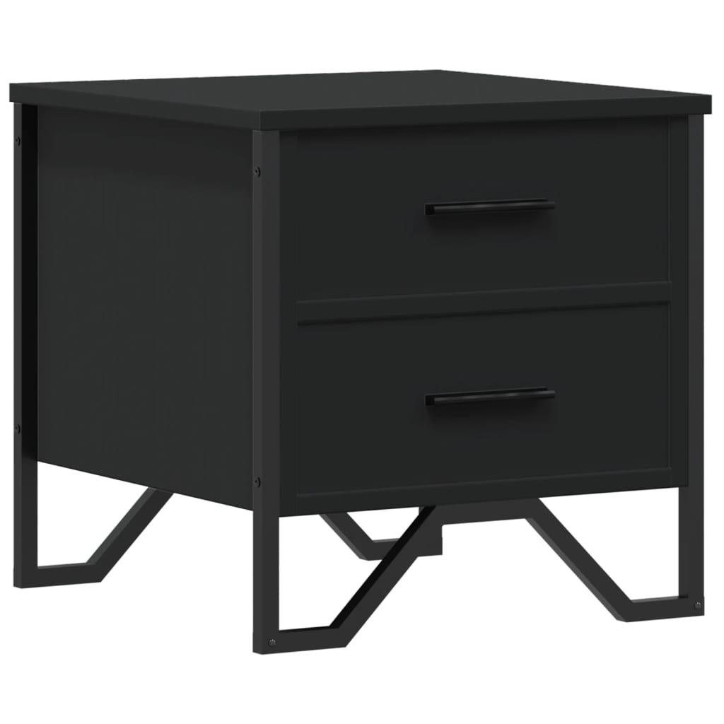 Table de chevet noir 40x41x40 cm bois d’ingénierie - XIOS