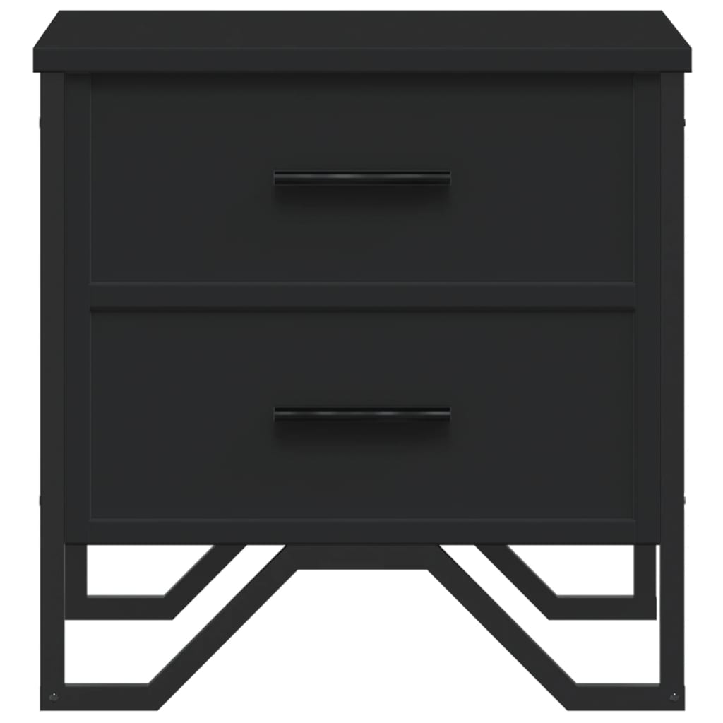 Table de chevet noir 40x41x40 cm bois d’ingénierie - XIOS