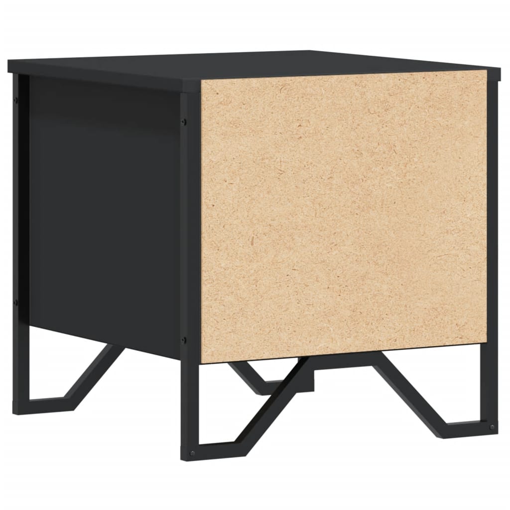 Table de chevet noir 40x41x40 cm bois d’ingénierie - XIOS