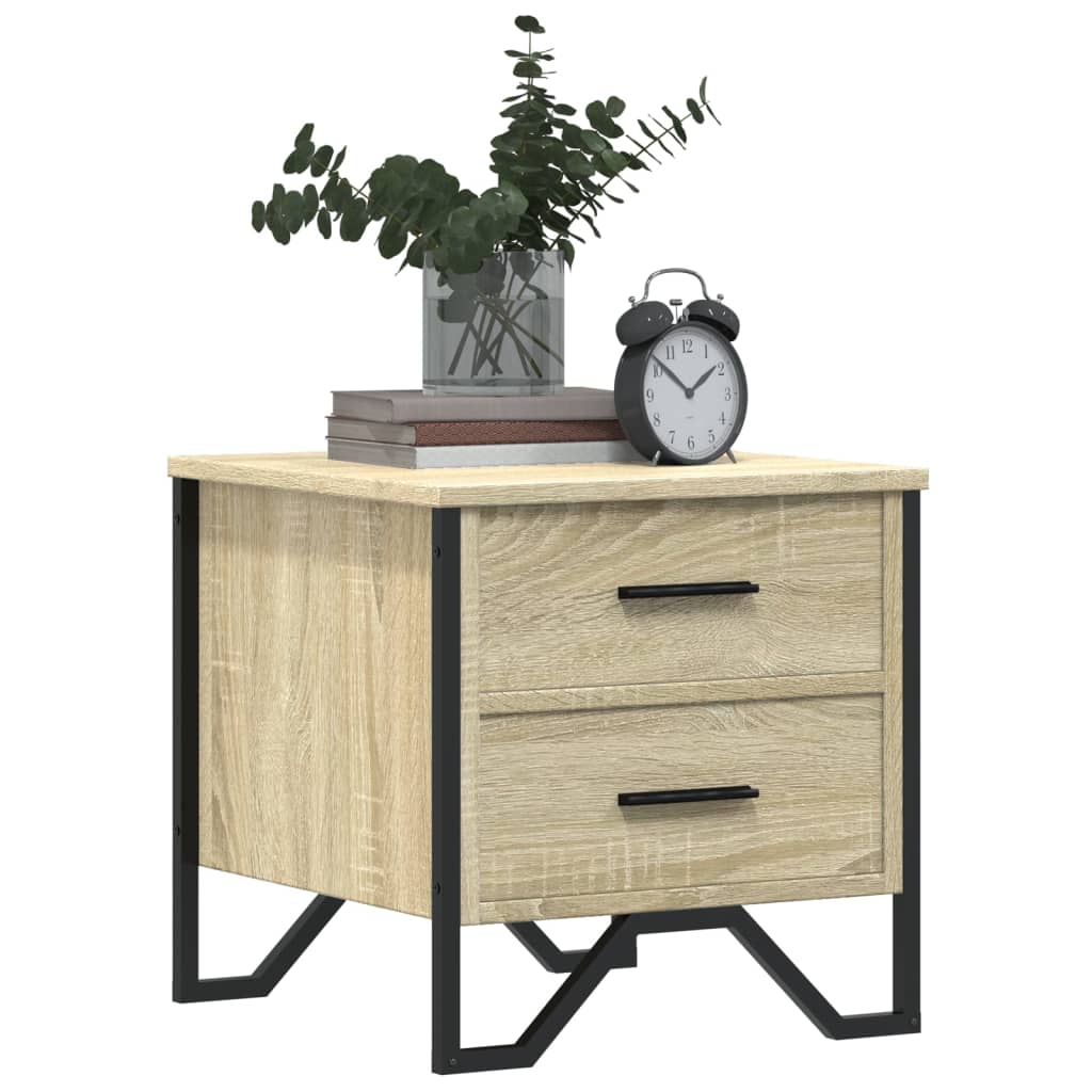 Table de chevet chêne sonoma 40x41x40 cm bois d'ingénierie - XIOS